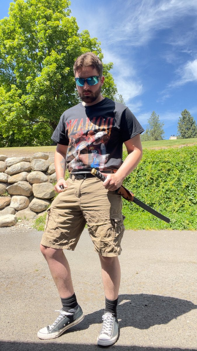 JoeMileson's tweet photo. I did an ode to @supershayne ‘s “the Chosen” for my friends birthday party today. Replaced the wolf shirt for a collage shirt of my friends face 🙂 I think I nailed it. #smosh #thechosen https://t.co/exPuHFBIUe