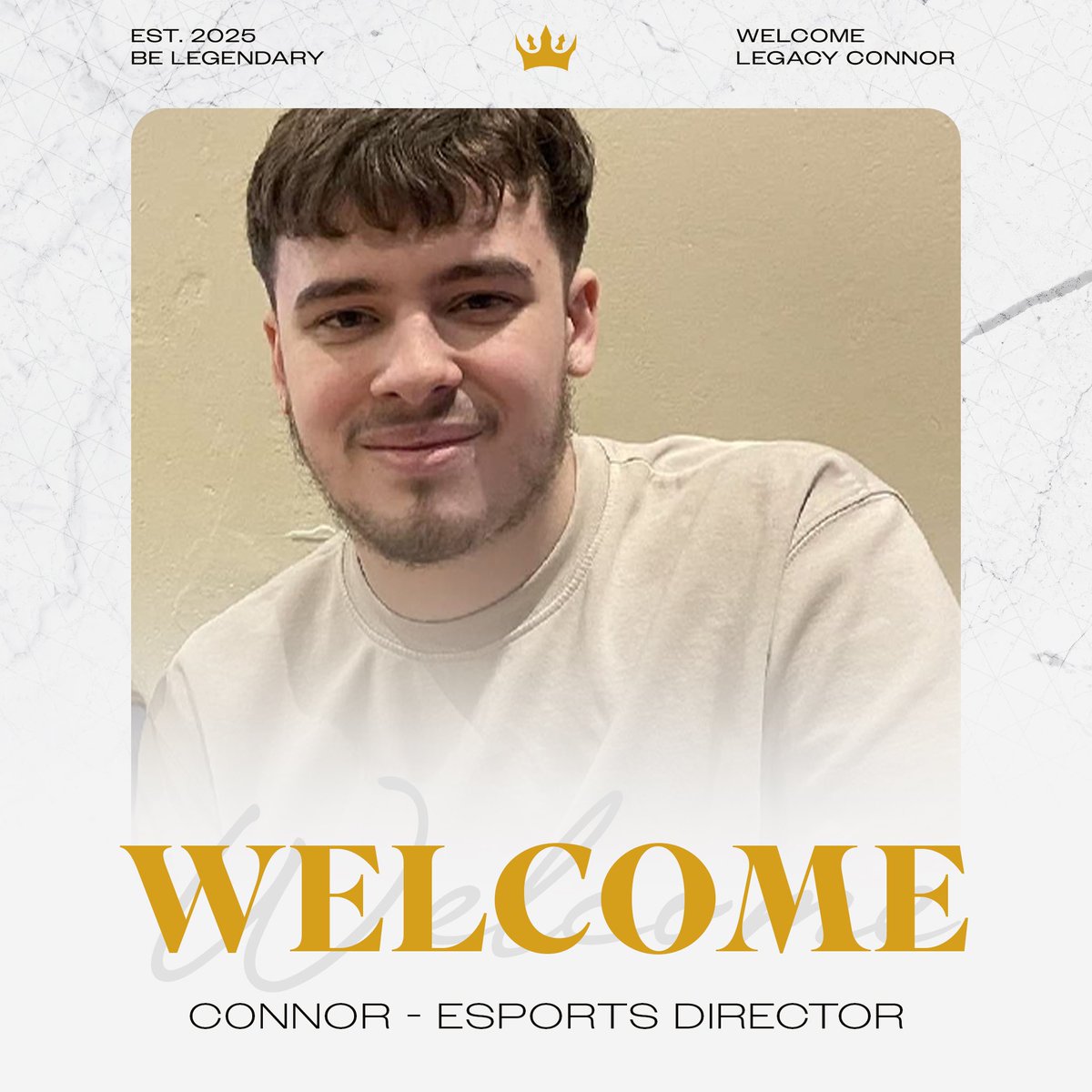 Big moves at the top. <a href="/C0nnorqq/">C0nnor</a> 
steps in as our new Esports Director,  leading with vision, strategy, and drive!
#BELEGENDARY