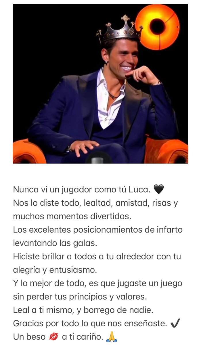 ladyblue1580's tweet photo. 🖤⭐️💫✨GRACIAS✨⭐️💫🖤
👑🥇⭐️L U C A G A N A D O R⭐️🥇👑
#LucaGanador
#EfectoLuca
#LCDLFAlIStars #lcdlfailstar https://t.co/10Ntu83vJi
