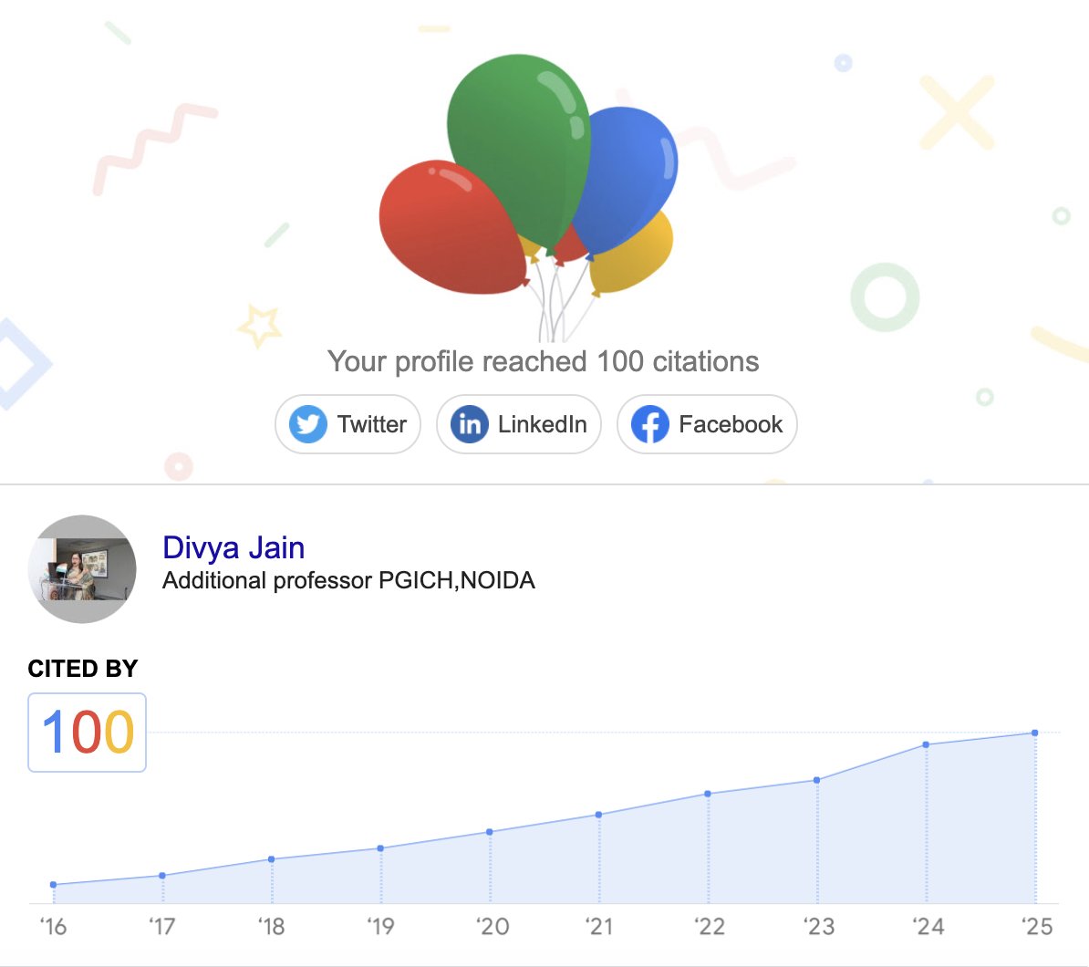 🎉 Hit a small but meaningful academic milestone — 100 citations of my published work! Thanks to everyone who has supported, cited, collaborated, or just read along the way. Here's to many more! 🔬📈scholar.google.com/citations?user…