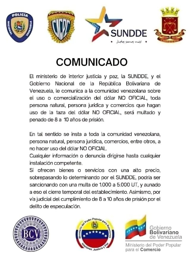 Hay que revisar los comercios que dan un precio en dólares en efectivo y otro (mucho más elevado) cuando se va a cancelar en bolívares 

Son unos abusadores, especuladores 

<a href="/NicolasMaduro/">Nicolás Maduro</a>
<a href="/dcabellor/">Diosdado Cabello R</a>
<a href="/sunddeve/">Sundde</a>

 #SinTrucoNiMañas