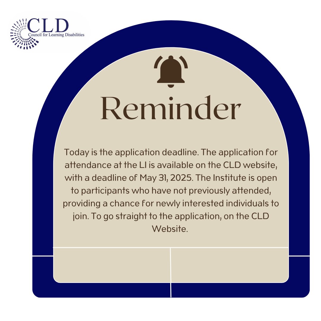 CLDIntl's tweet image. 🔔 Deadline tonight 🔔CLD Leadership Institute (LI), will be held on October 15, 2025 from 9:00 am to 4:30 pm. CLD LI will be held at the Marriott City Center in Salt Lake City, Utah the day before the 47th Annual CLD Conference on October 16 and 17, 2025.