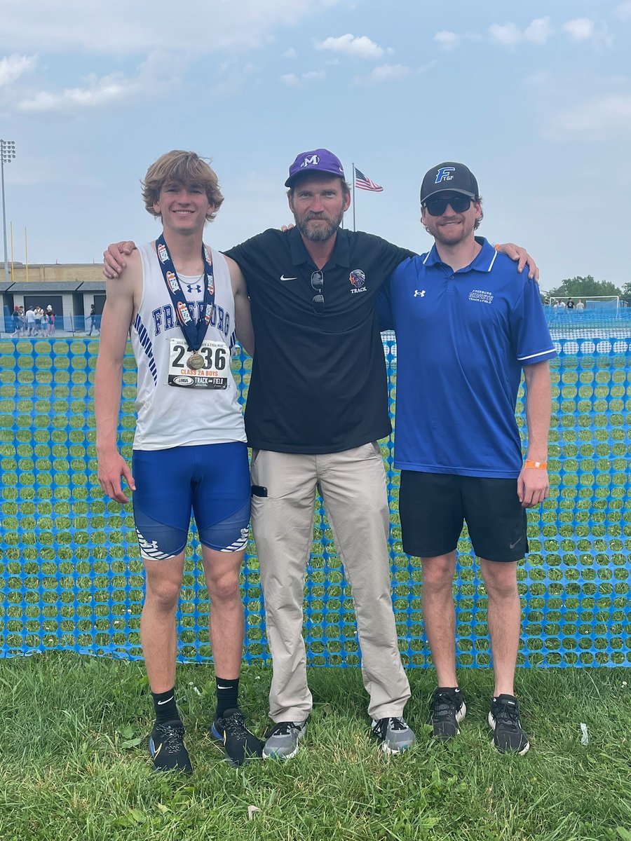Love this photo! Thanks for sharing! To my right IHSA 2A high jump champion Matt Pluff, to my left Iowa Hawkeye top ten all-time high jumper Coach Zack Pluff. Proud of you both. Love being in the presence of excellence!!!