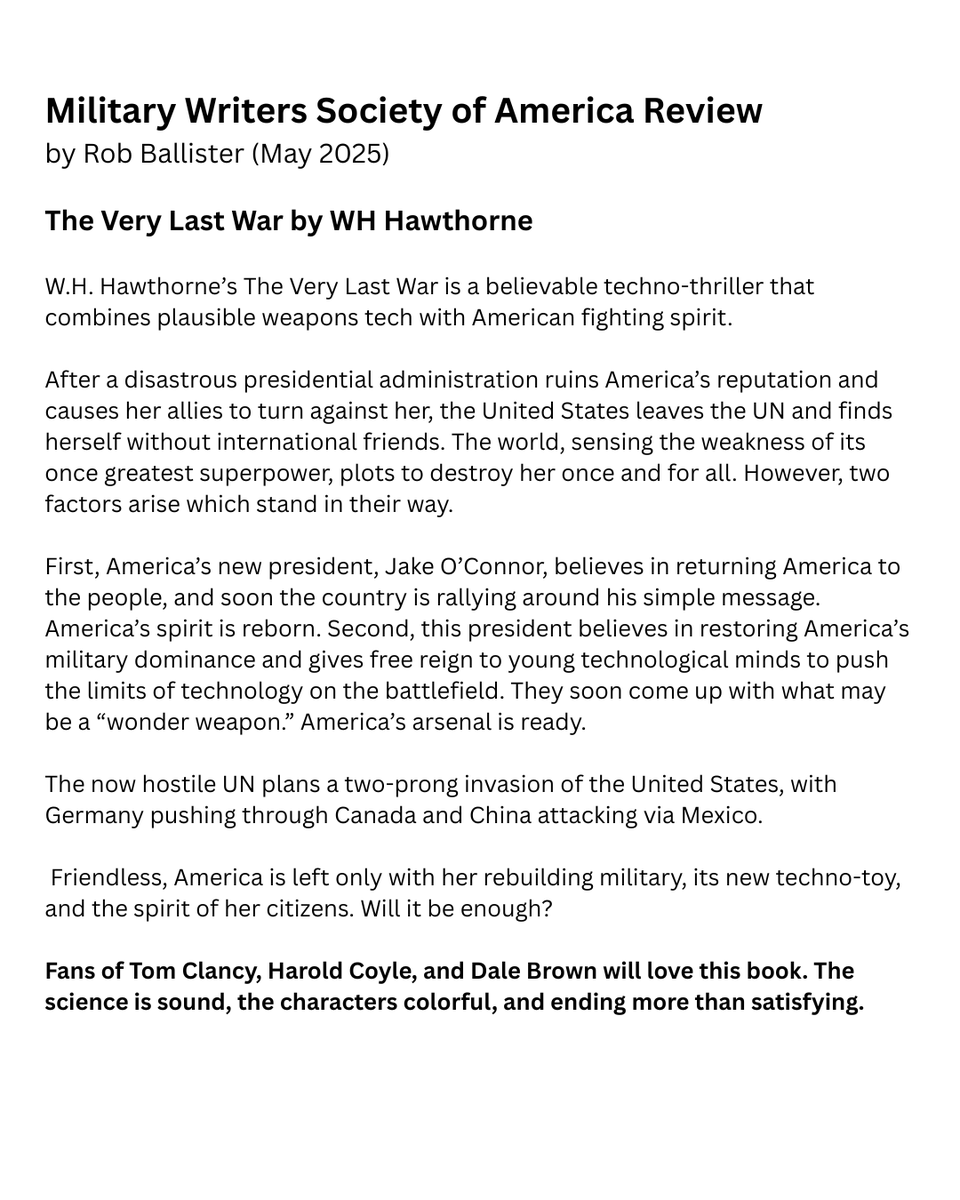 WHHBooks's tweet image. Thank you, Military Writers Society of America!