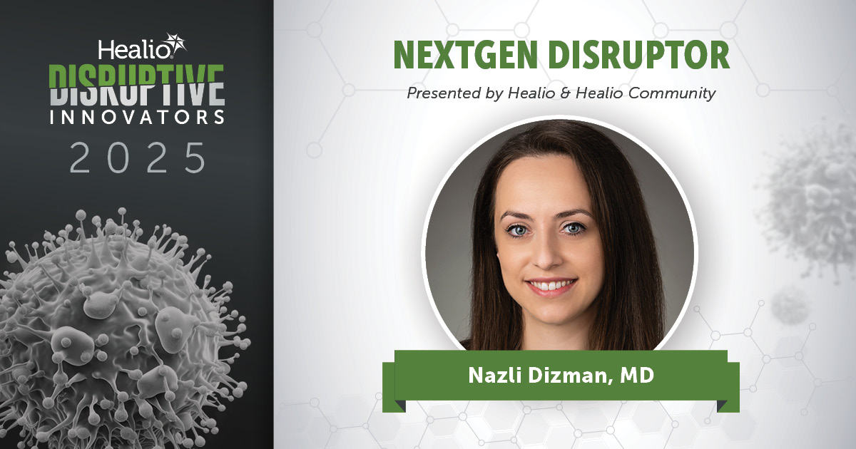HemOnc Today (@hemonctoday) on Twitter photo The NextGen Disruptor Award, given in partnership w/ Healio Community, goes to <a href="/NazliDizman/">Nazli Dizman</a>!
Dr. Dizman is...
💚 a second-year fellow at MD Anderson Cancer Center
💚 a voice for international medical graduates
💚 contributing to renal cell carcinoma research
Congratulations! The NextGen Disruptor Award, given in partnership w/ Healio Community, goes to <a href="/NazliDizman/">Nazli Dizman</a>!
Dr. Dizman is...
💚 a second-year fellow at MD Anderson Cancer Center
💚 a voice for international medical graduates
💚 contributing to renal cell carcinoma research
Congratulations!