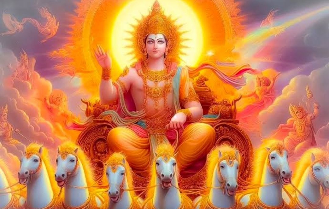 भगवान सूर्य देव आपके जीवन का अंधकार मिटाए और आपके जीवन में नई रोशनी और ऊर्जा लाए ऐसी कामना करते हैं
ॐ सूर्याय नमः 🙏 
#ॐ_सूर्य_देवाय_नमः