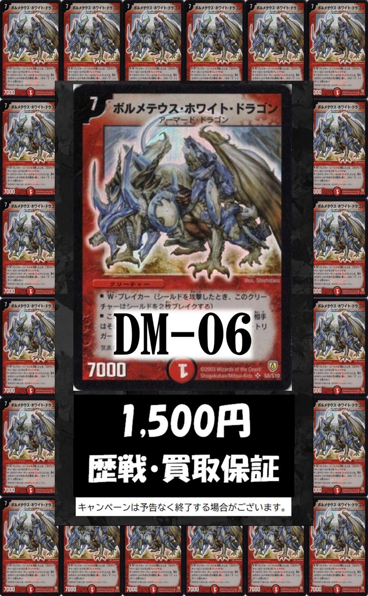 dm-06 sr 数枚 ボルホワ状態悪 23年前の超絶版パックDM-06から