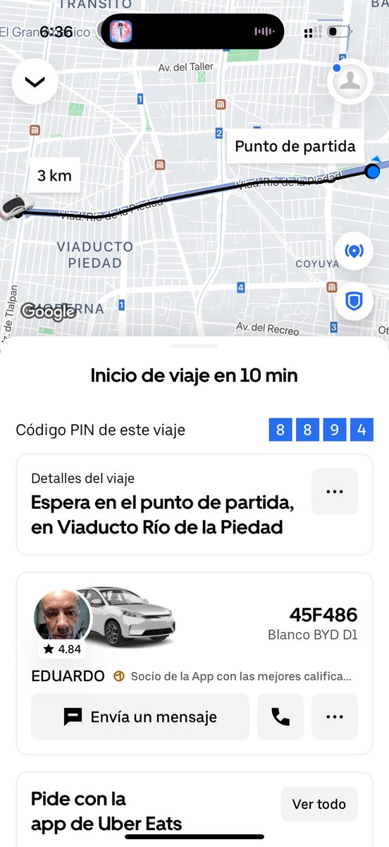 Krittos77's tweet photo. @Uber_MEX 
Que experiencia tan nefasta, que sus conductores hagan esto cuando toman un viaje. 

Llevo esperando 20 minutos y cada vez se aleja mas y más. 
Deberían de checar esto. https://t.co/zbzWYOiaJI