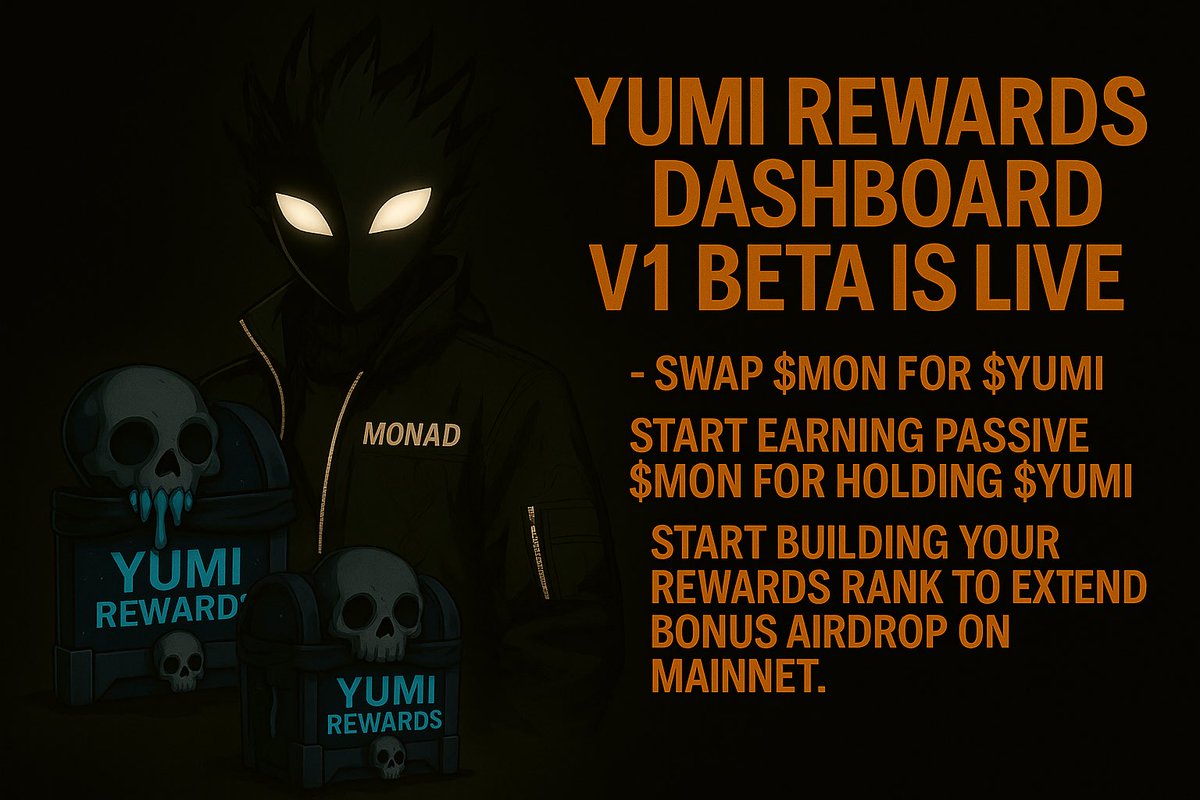 ✈️ Dropping every $MON wallet 10k $YUMI next 24 hours only! 

Looking for a few Yumi Gaming Beta testers. 
Add in your post ‘Gaming’ if interested.  👀

Like, comment wallet and tag some
Friends 🍆🖤

📣 The Swap leaderboard and Holders leaderboard will be going live next week!