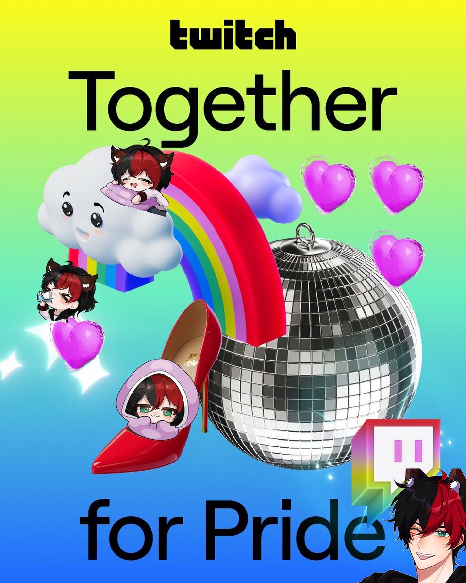 I'm proud to announce that I am featured on this year's <a href="/Twitch/">Twitch</a> "Together for Pride" front page shelf! 

This means you might see me on your front page throughout the year👀