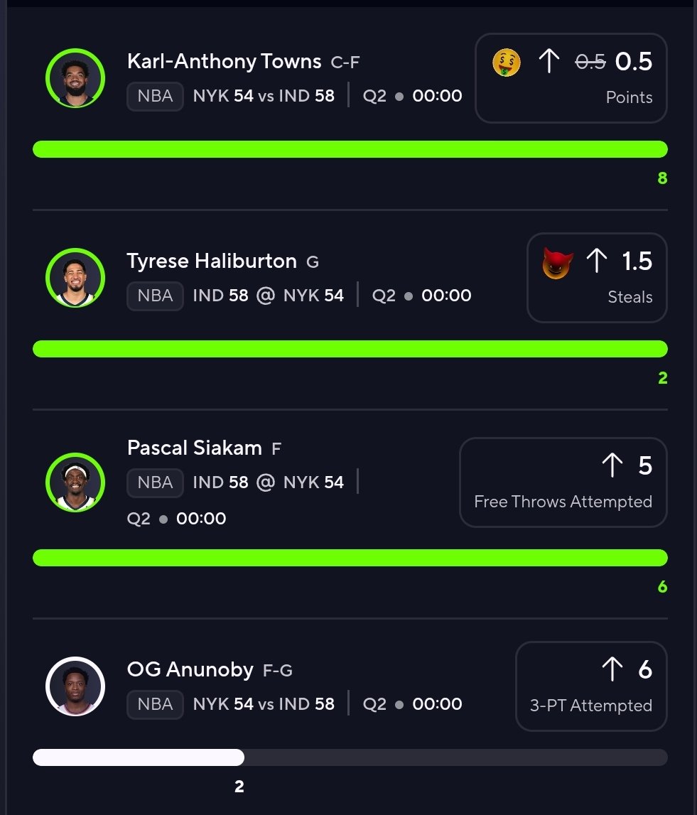 DFFsports's tweet photo. Halftime ⏳️

All down to OG 🙏 Knicks gotta start making 3s or its over....need a good 2H! https://t.co/uAADOtsgrO