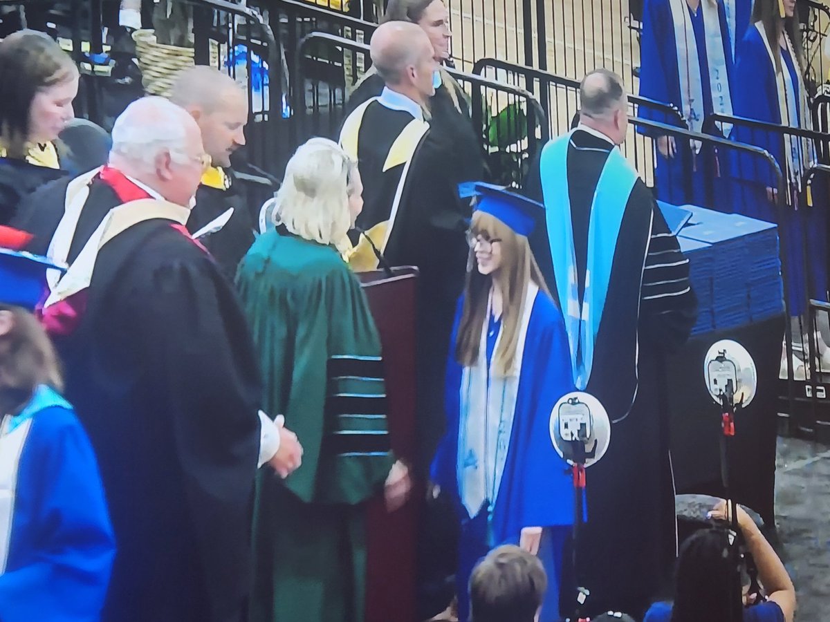 Our final graduate of the day. Congratulations, Georgia. You did it!