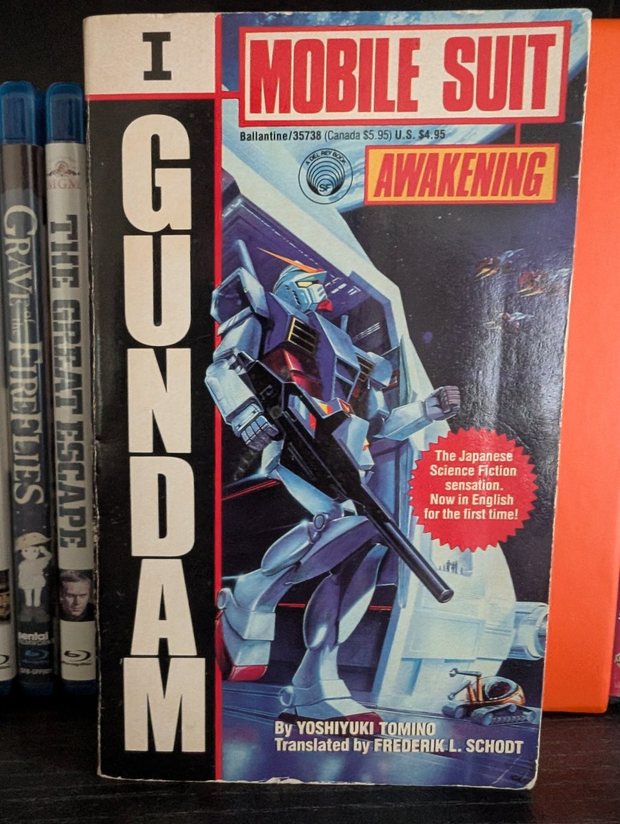 taylorlcrowe's tweet photo. Found my copy of volume one of the 1990 translation of the Mobile Suit Gundam novel. https://t.co/ikeFfgw266