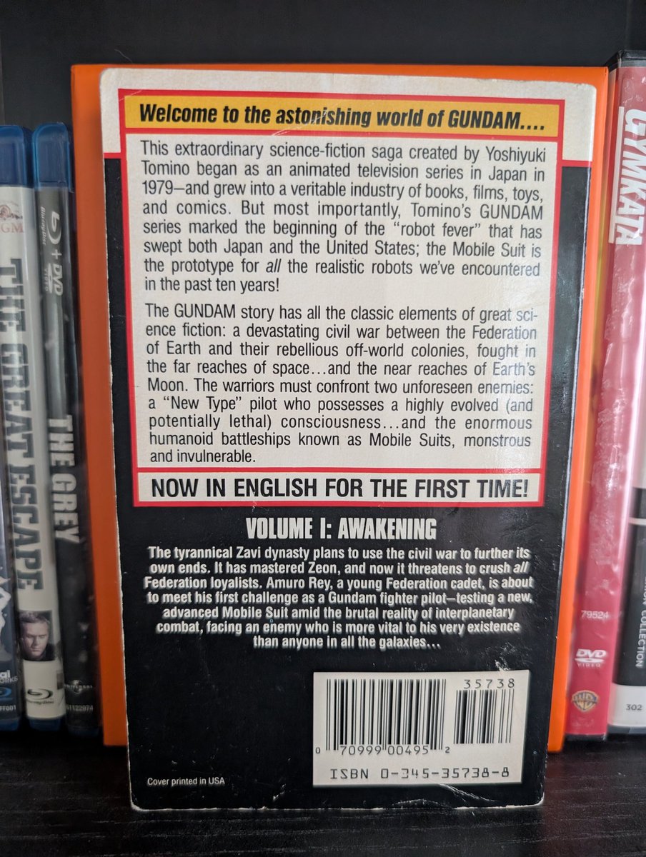 taylorlcrowe's tweet photo. Found my copy of volume one of the 1990 translation of the Mobile Suit Gundam novel. https://t.co/ikeFfgw266
