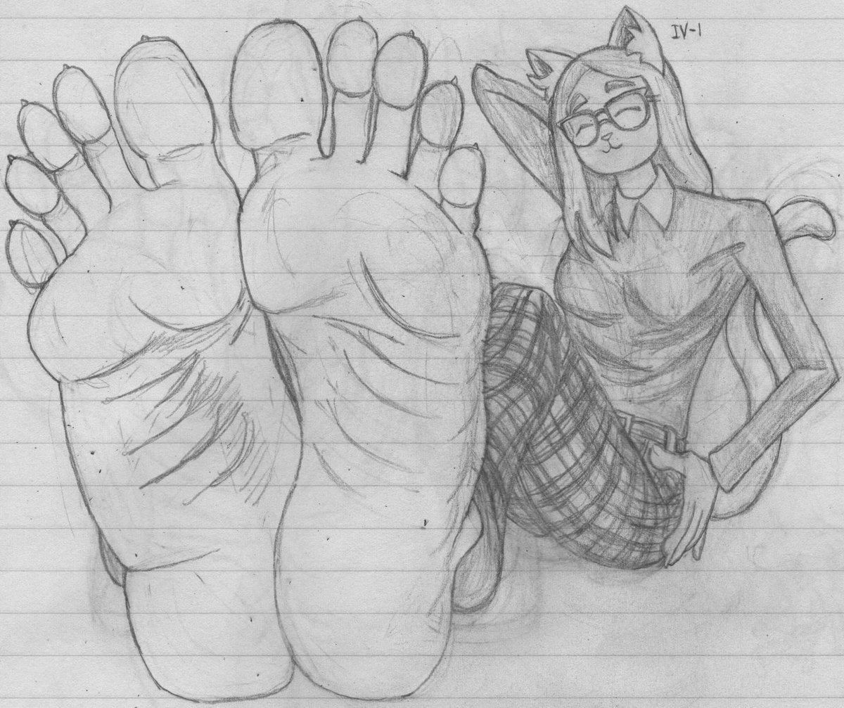 Spitzen747's tweet photo. Sketch: #OnYourTail: #Peina Being Content  

Feeling the comforting rays of the Borgo Marina sun   

#fanart #furry #borgomarina #italy #italian #vacation #furryfeet #feet #footfetish #glasses #feline #cat #student #soles #barefoot #footfocus #femalefeet https://t.co/68OB2QzMs2