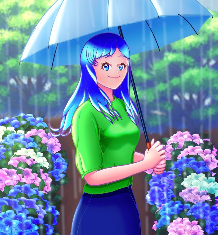 「紫陽花咲く季節」
#創作 #オリジナル
#絵描きさんと繋がりたい
#初夏の創作クラスタフォロー祭り
#イラスト好きな人と繋がりたい
#デジタルイラスト