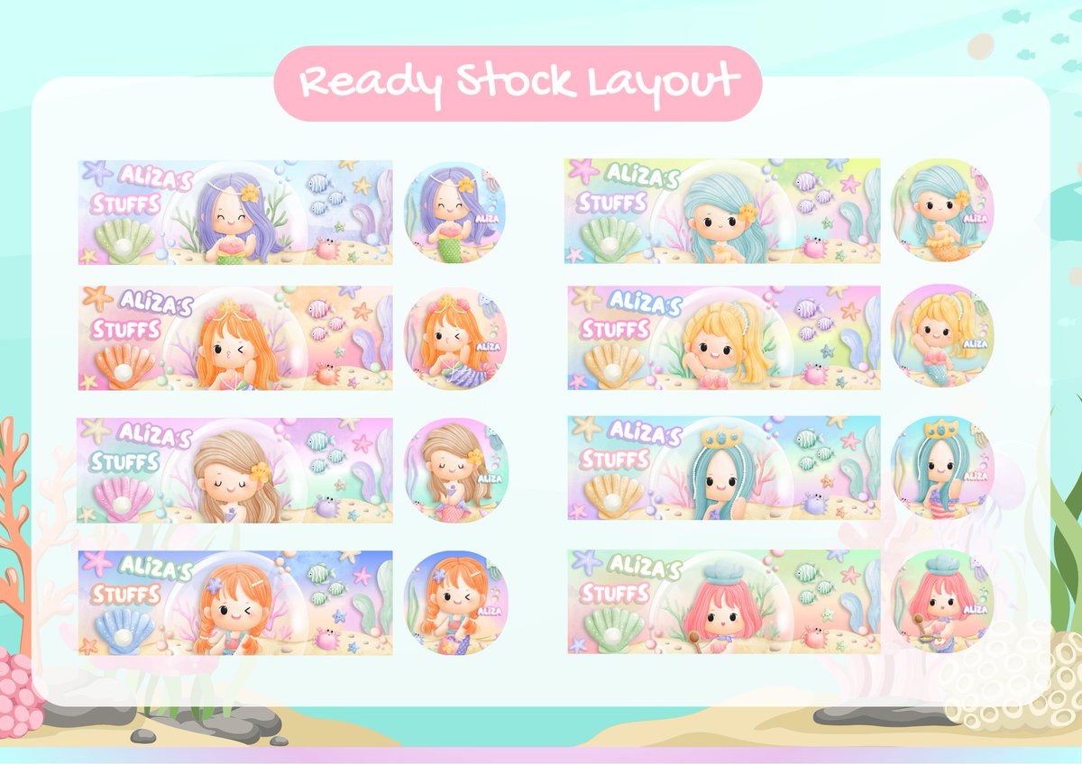 RT ARE APPRECIATED🎀🤩
hi everyone!!
aku bawa ready stock layout chibi edisi mermaid🧜🏻‍♀️⛲🫧
yang mau take bisa langsung dm/wa yaaa~~
🌸 GET AVA JPG
💰 18. OOO

yuukkk buruan di take 🎀 #zonauang
