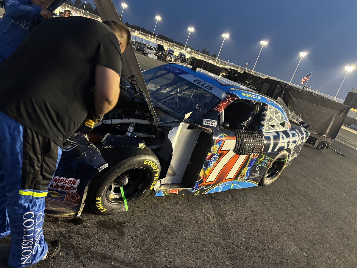 ryanellisracing's tweet photo. Everyone loses when you play restart games like that.

That was ridiculous. This car was better than our Charlotte top-10 car. Should’ve had a chance at it. 

@TabloTV @RichMarFlorist @DGMRacingFL https://t.co/B1ssKVXSR8