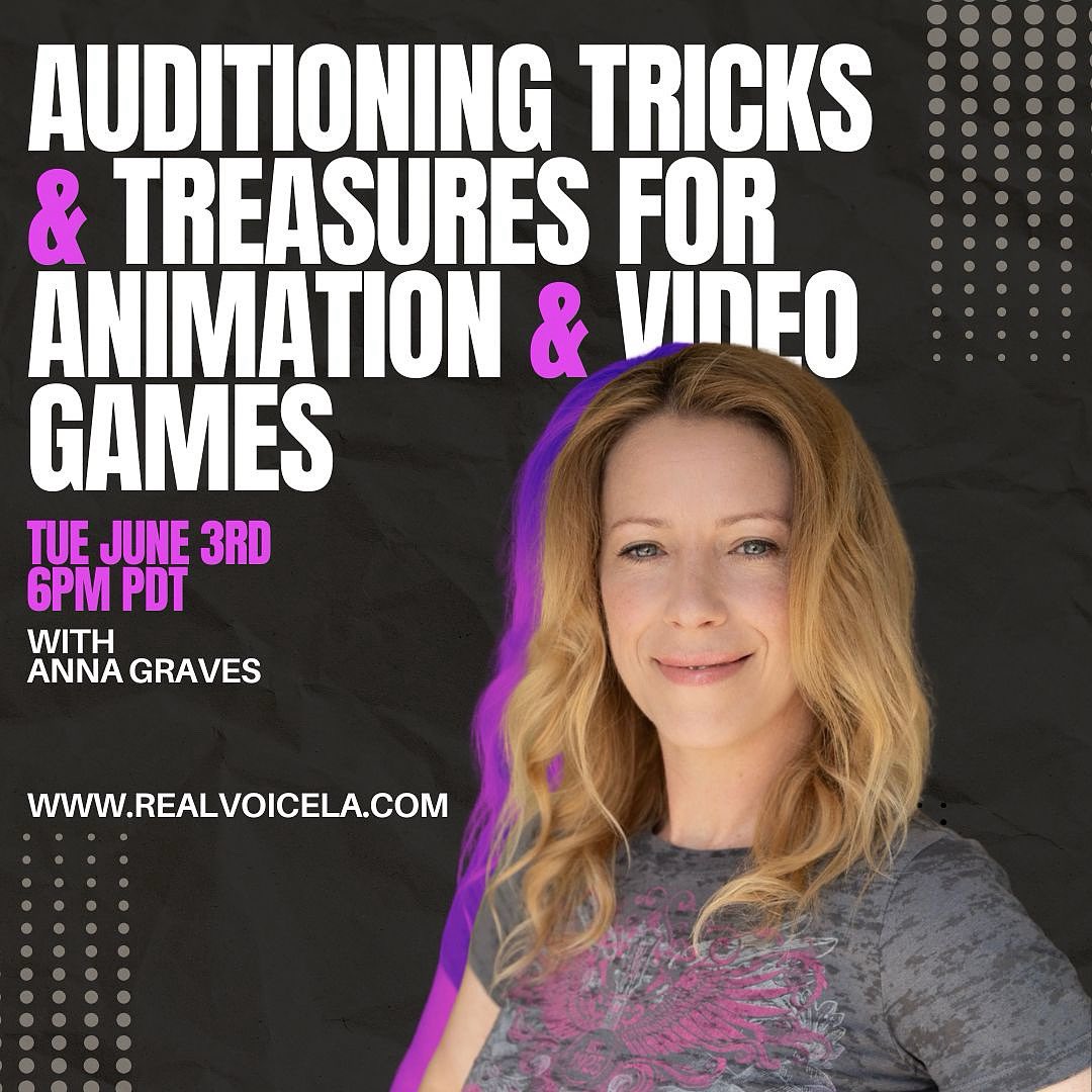 Anna Graves has been a voice actor for over 20 years. Credits include: American Dad, Star Wars: The Clone Wars, Star Wars Rebels, and Voltron, Harry Potter: Quidditch, Jumanji, Starfield, Diablo IV, Fallout 76, Avengers, The Last of Us: Part II, The Elder Scrolls Online &amp; MORE!