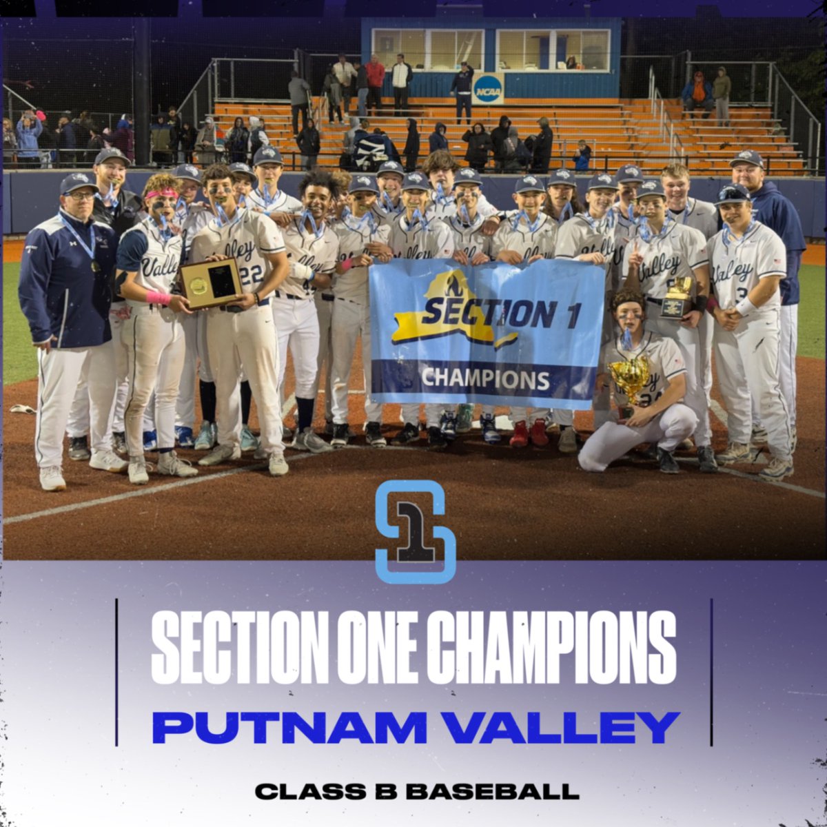 Section I Athletics (@seconeathletics) on Twitter photo Top-seeded Putnam Valley completed a perfect run through the Section One Class B Baseball Tournament by defeating Hastings, 10-0, in 5 innings on Saturday night at Purchase College. <a href="/pvhs_athletics_/">Putnam Valley Athletics</a> Top-seeded Putnam Valley completed a perfect run through the Section One Class B Baseball Tournament by defeating Hastings, 10-0, in 5 innings on Saturday night at Purchase College. <a href="/pvhs_athletics_/">Putnam Valley Athletics</a>
