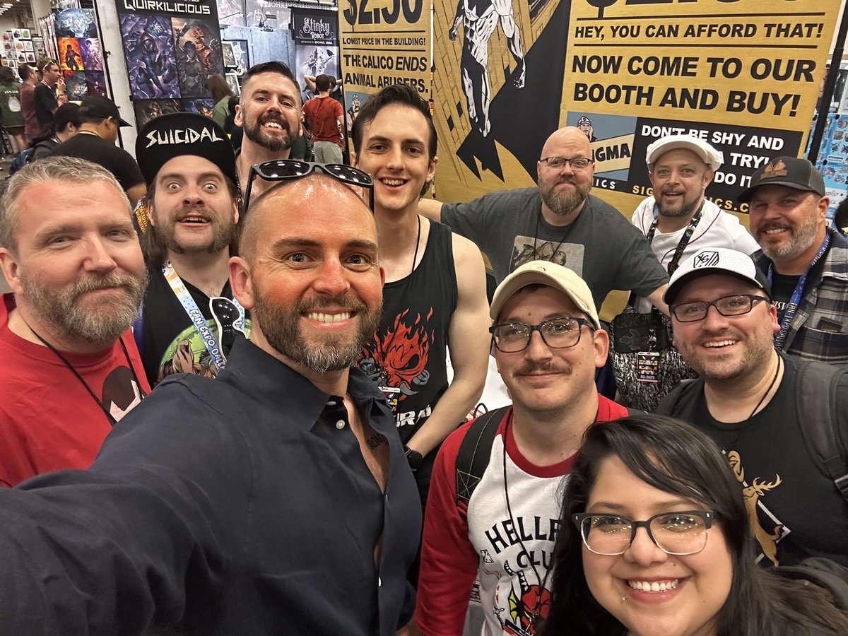 Ezequiel Sanchez (@cd_ezequiel) on Twitter photo What a way to end Day 2.! Got to see all the Comic Aficionados.! Val was excited to see <a href="/Wes_from_TC/">Thinking Critical</a> and I found <a href="/revsully/">Eric O’Sullivan, aka Reverend Sully🙏🏻🇺🇸🕉😉</a>
Thanks for the group picture.!
<a href="/JoshuaLMcDonald/">Joshua McDonald</a> <a href="/MaxPriestley/">Maxfield Von Priestley</a> <a href="/ComicsEliteCE/">ComicsElite</a> <a href="/The_RCBG/">Dylan</a> <a href="/Aaron_Sparrow/">Aaron Sparrow™ at Dallas Fan Expo, AA AP03!</a> What a way to end Day 2.! Got to see all the Comic Aficionados.! Val was excited to see <a href="/Wes_from_TC/">Thinking Critical</a> and I found <a href="/revsully/">Eric O’Sullivan, aka Reverend Sully🙏🏻🇺🇸🕉😉</a>
Thanks for the group picture.!
<a href="/JoshuaLMcDonald/">Joshua McDonald</a> <a href="/MaxPriestley/">Maxfield Von Priestley</a> <a href="/ComicsEliteCE/">ComicsElite</a> <a href="/The_RCBG/">Dylan</a> <a href="/Aaron_Sparrow/">Aaron Sparrow™ at Dallas Fan Expo, AA AP03!</a>