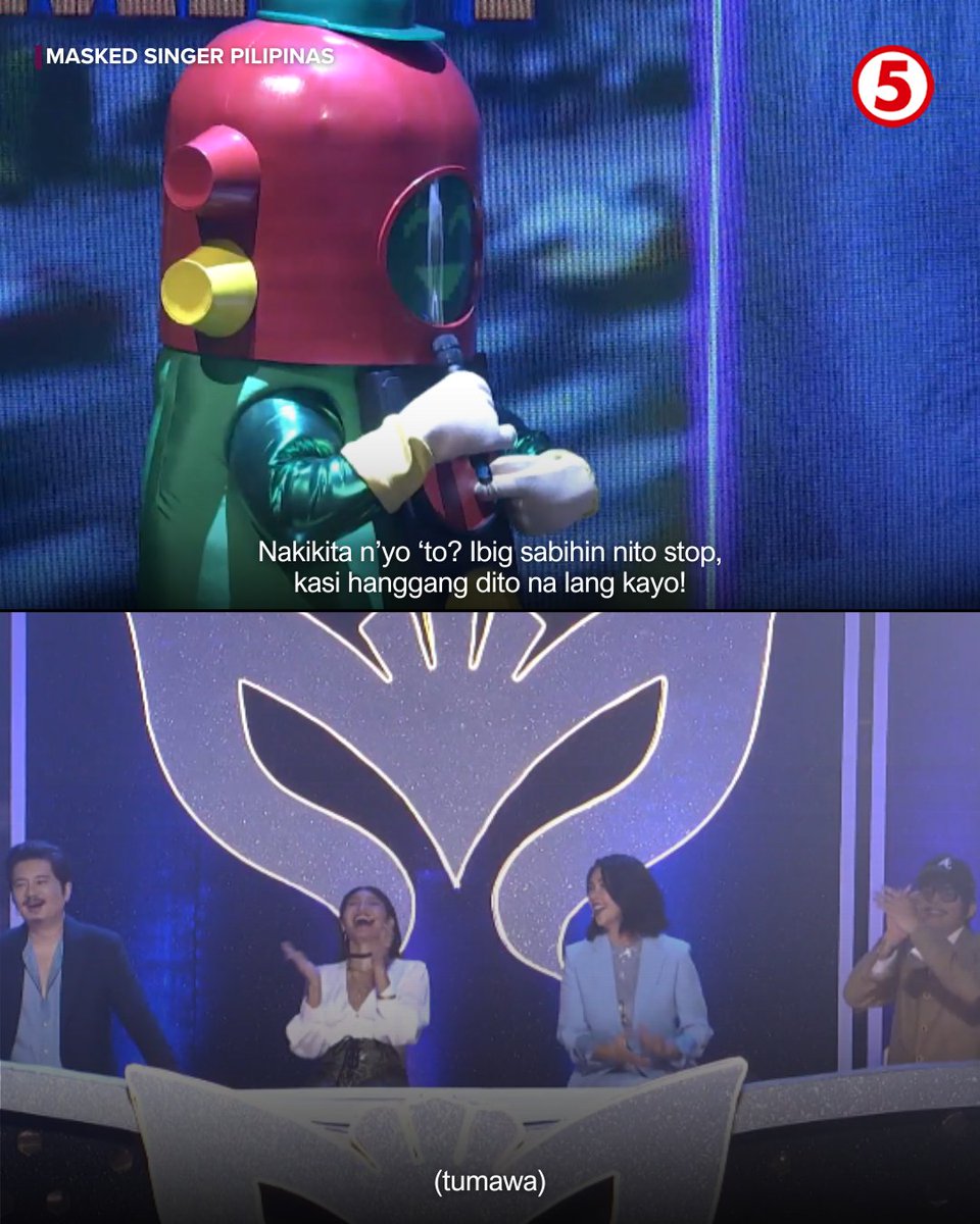 Panis, may sariling stop sign!🔴🤣

#MaskedSingerPilipinasTV5
#MaskedSingerPilipinasS3
SABADO | 8:30PM
LINGGO | 8:45PM
#WeekendTripTV5