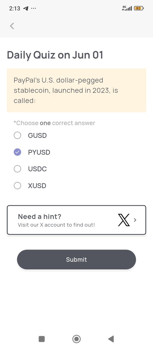 Today quiz answers:
Spur Protocol
Answer: B Use Complex Passwords.

Ari wallet 
Answer: b) 21 million BTC.

Xenea wallet 
Answer: PYUSD.