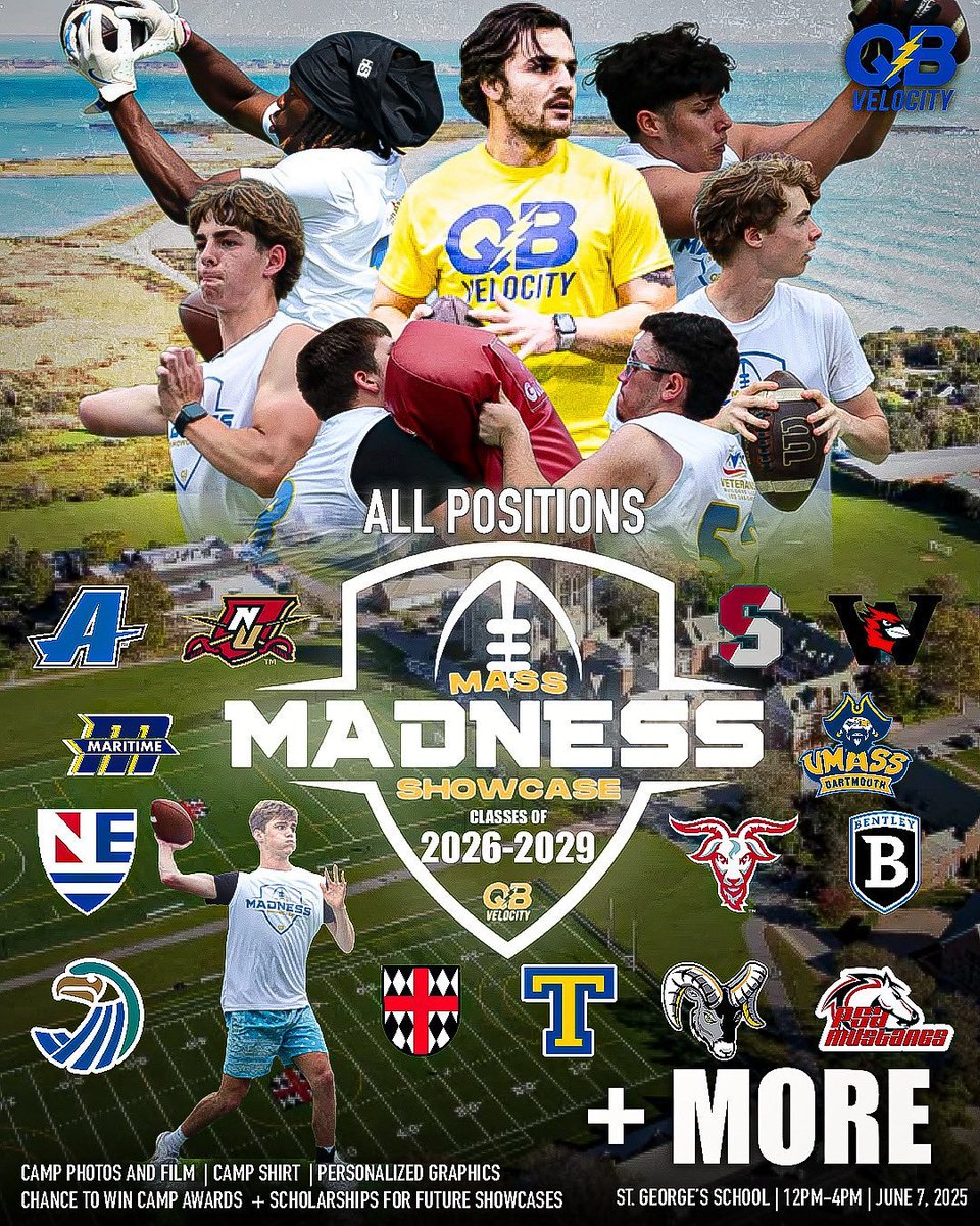 Austen Standish (@austen_6_) on Twitter photo Happy to confirm my attendance for Mass Madness Showcase on June 7th! Really looking forward to this event!
<a href="/NE6FB_Recruits/">NE-Recruits</a> <a href="/QBVelocity/">QB Velocity</a> <a href="/CoachPinaQBV/">Coach Mike Pina Jr.</a> <a href="/PlattPantherFB/">Panther Football</a> <a href="/jasonbruenn/">Jason</a> Happy to confirm my attendance for Mass Madness Showcase on June 7th! Really looking forward to this event!
<a href="/NE6FB_Recruits/">NE-Recruits</a> <a href="/QBVelocity/">QB Velocity</a> <a href="/CoachPinaQBV/">Coach Mike Pina Jr.</a> <a href="/PlattPantherFB/">Panther Football</a> <a href="/jasonbruenn/">Jason</a>