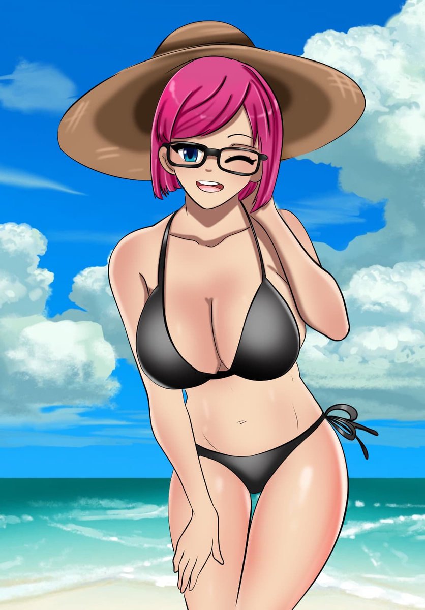 Out and about at the beach once more for her Sunday photoshoot - she's got her swimsuit on and looking pretty once more!

// Art comm done by @chrystarose11 - thank you once again!