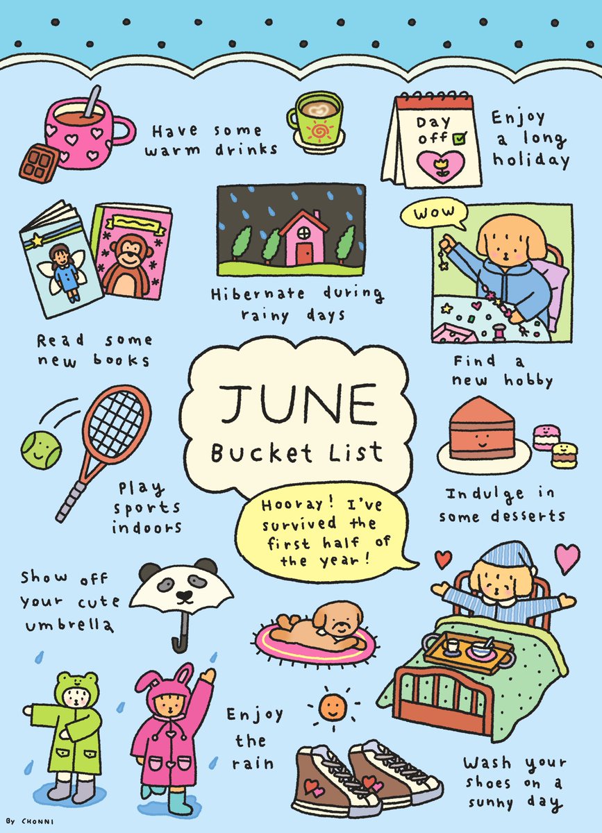 Hello June 🩵ครึ่งปีแล้ว แปปๆ มาก และฝนก็ตกทุกวันเล้ย ☔️