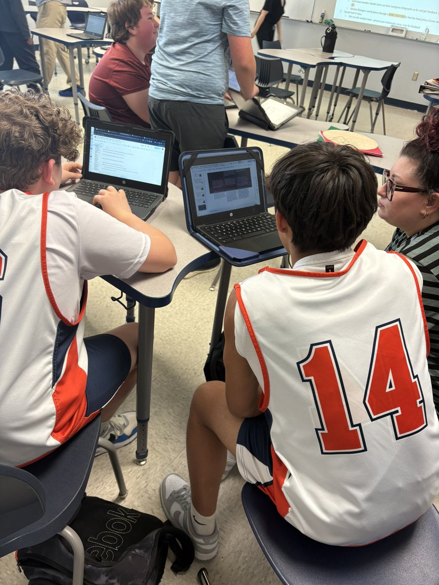 LCSDSTEAMatMRM's tweet photo. Restaurant Wars is entering its final stages! Students met with Nicole Whyte from @thesaltcitymarket and received expert feedback on their restaurant designs. Designing menus, planning dishes, budgeting and business planning, marketing and sign making - small business is STEAM! https://t.co/mfFMkYKCUc