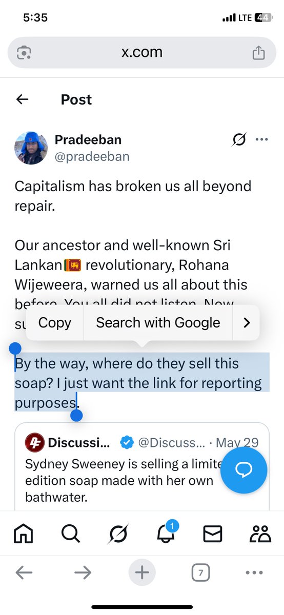 <a href="/ashanddb/">Ashan Bandaranayeke</a> <a href="/Hanuman_Banda/">Hanuman</a> You lack comprehension skills. The last sentence clearly shows I was fishing for the link to buy the soap (and found the link successfully, if you check the link).

You just wanted to hate on me for no reason.