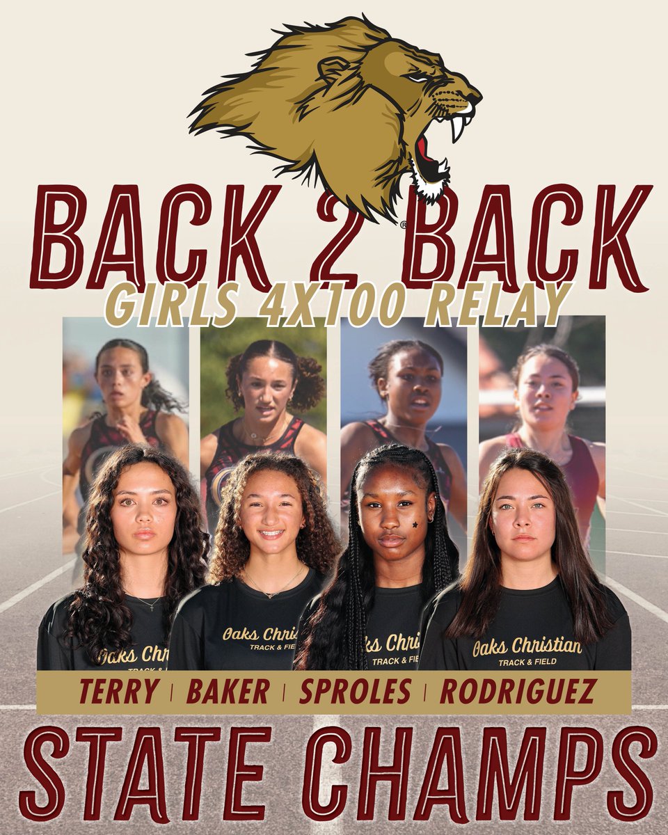 A relay team built for this moment. The girls' 4x100 Relay State Title is coming back home to Oaks Christian.
