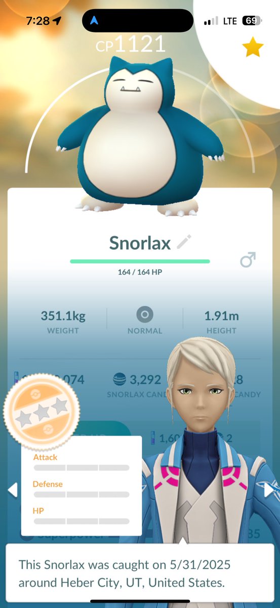 GoProCraig's tweet image. My 27th Nundo and probably new favorite! Nundo Snorlax! 0️⃣0️⃣0️⃣ #snorlax #nundo #PokemonGO