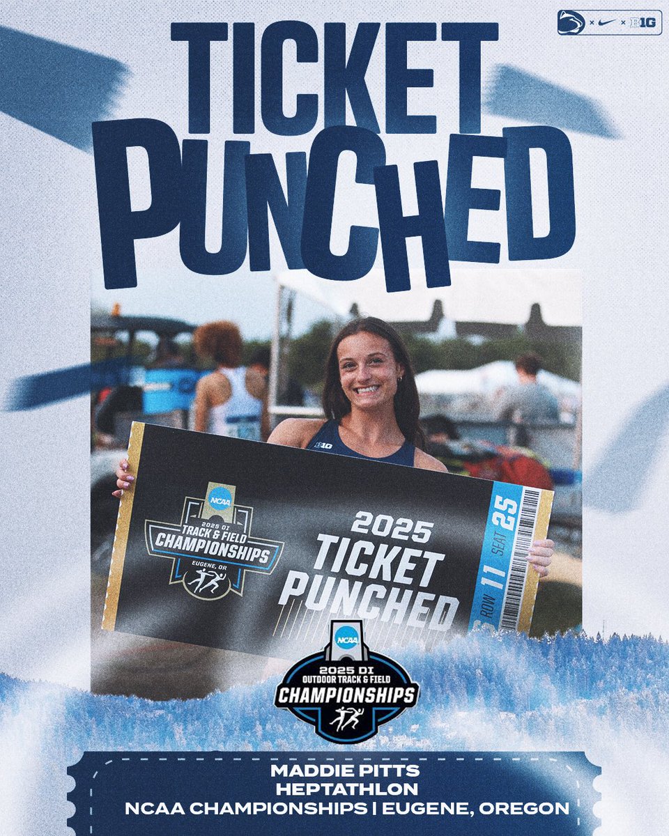 PennStateTFXC's tweet photo. Oregon bound 🙌

Maddie Pitts punches her ticket to the NCAA Championships in the heptathlon! 

#WeAre | #PSUTF | #NCAATF https://t.co/gwM5HJDiHp