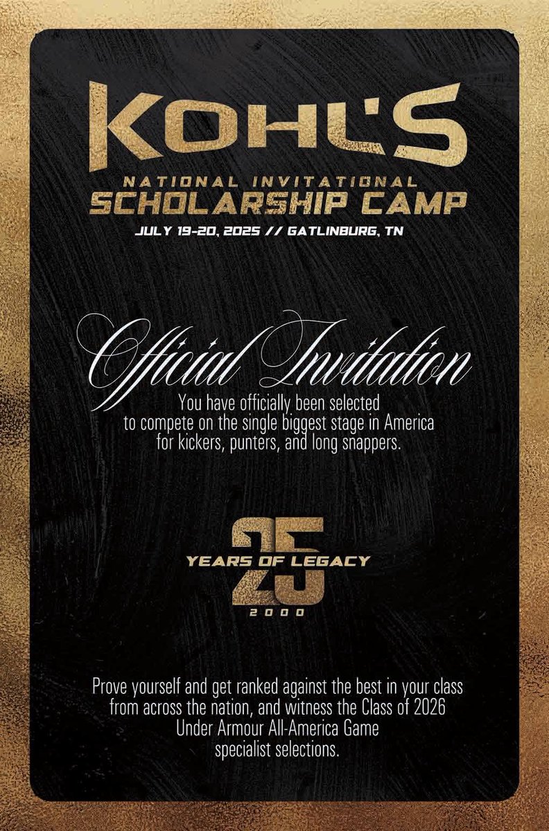 Stephano Samper (@stephanoss26) on Twitter photo Thank you <a href="/KohlsKicking/">Kohl's Kicking Camps</a> for the invite to the National Invitational Scholarship Camp. Thank you <a href="/KohlsKicking/">Kohl's Kicking Camps</a> for the invite to the National Invitational Scholarship Camp.