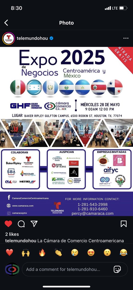 Expo Centroamerica y Mexico 2025, gracias <a href="/METROHouston/">METRO Houston</a> por su presencia 
<a href="/GoldenHispanic/">GoldenHispanicFoundation</a>