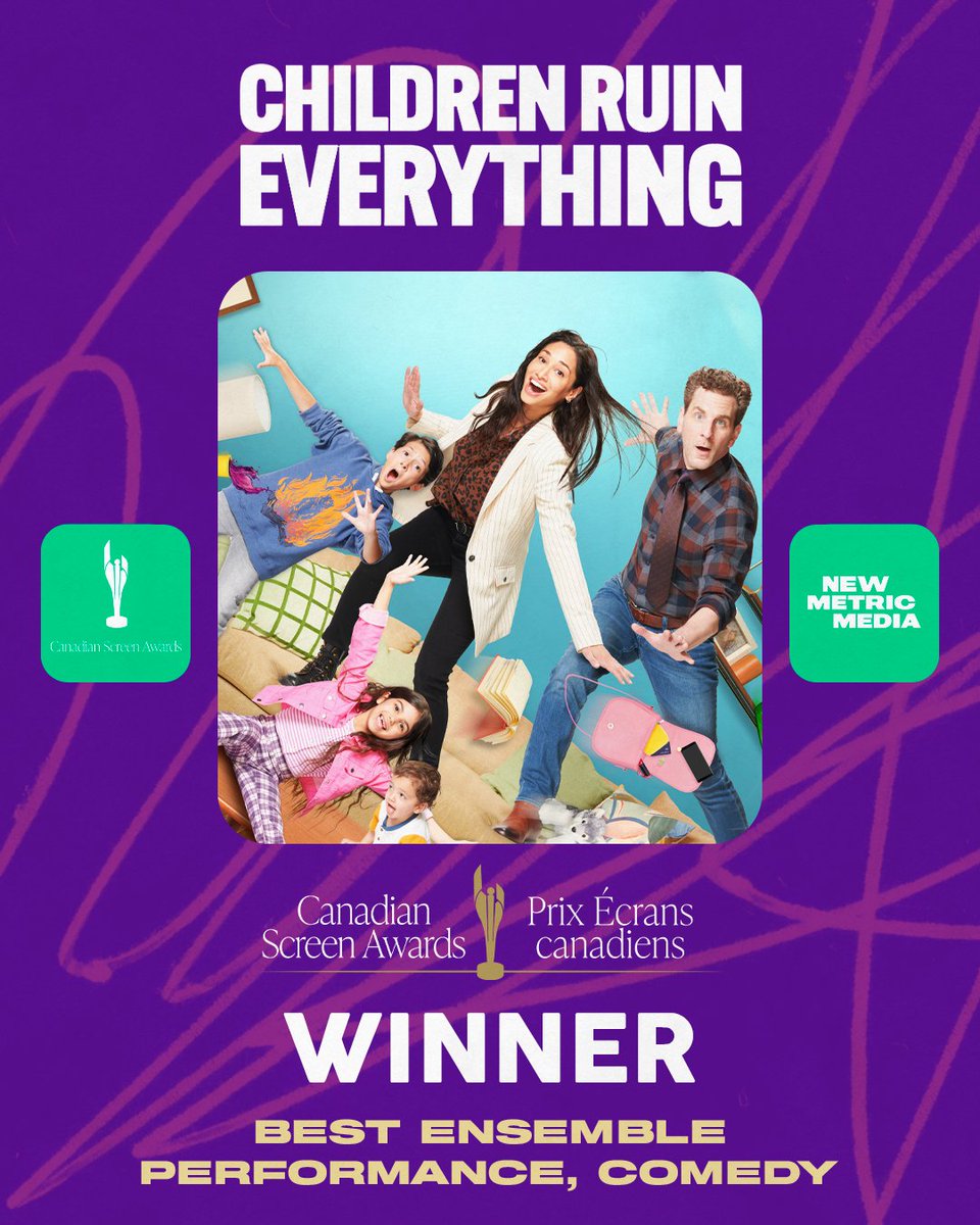 We have won the Canadian Screen Award for Best Ensemble Performance, Comedy! 🎉 Thank you to <a href="/TheCdnAcademy/">The Canadian Academy</a> for
this honour and congratulations to the entire cast for their hard work 👏