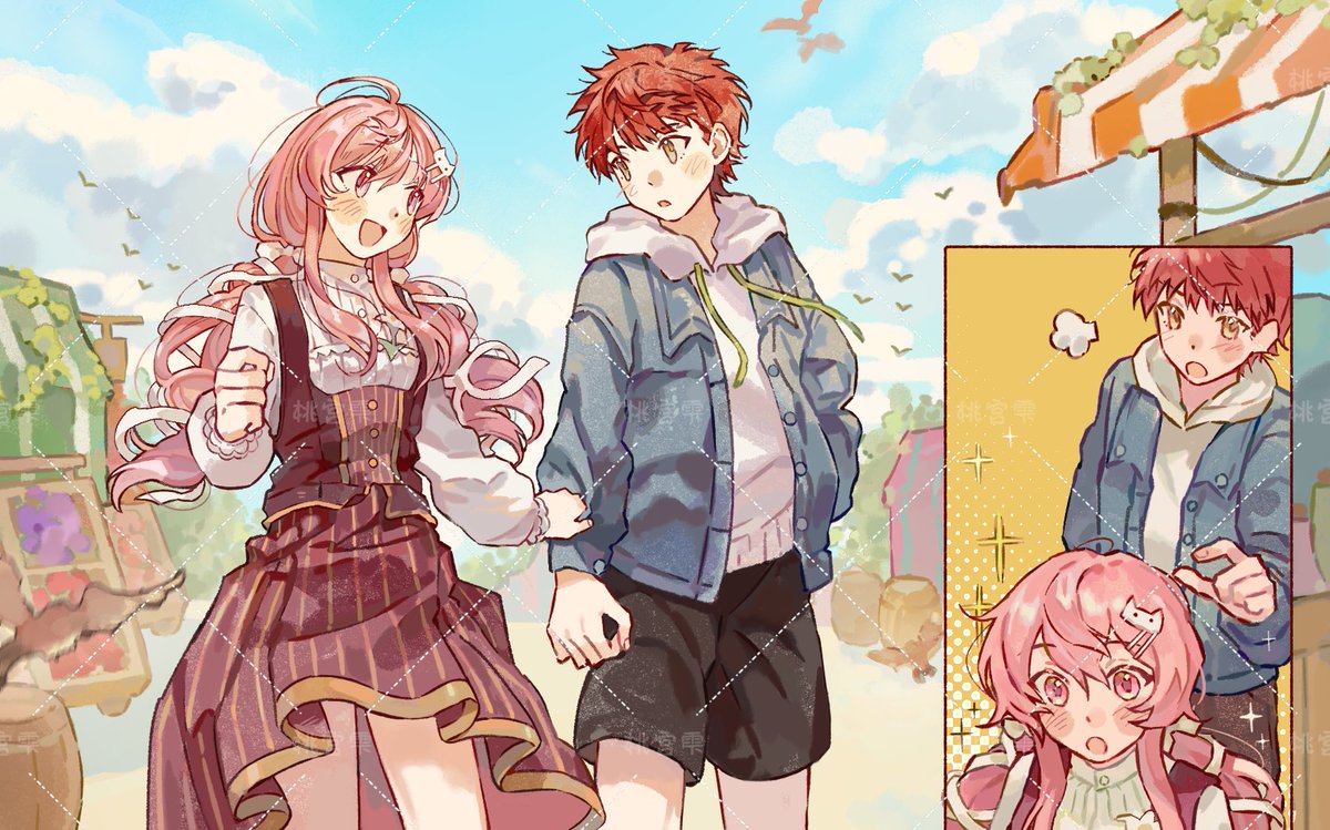 It's a lovely day.🍭 #yumeship #ocxcanon #FateStayNight #fanart #ShirouxShizuku #fateoc #oc #夢女子