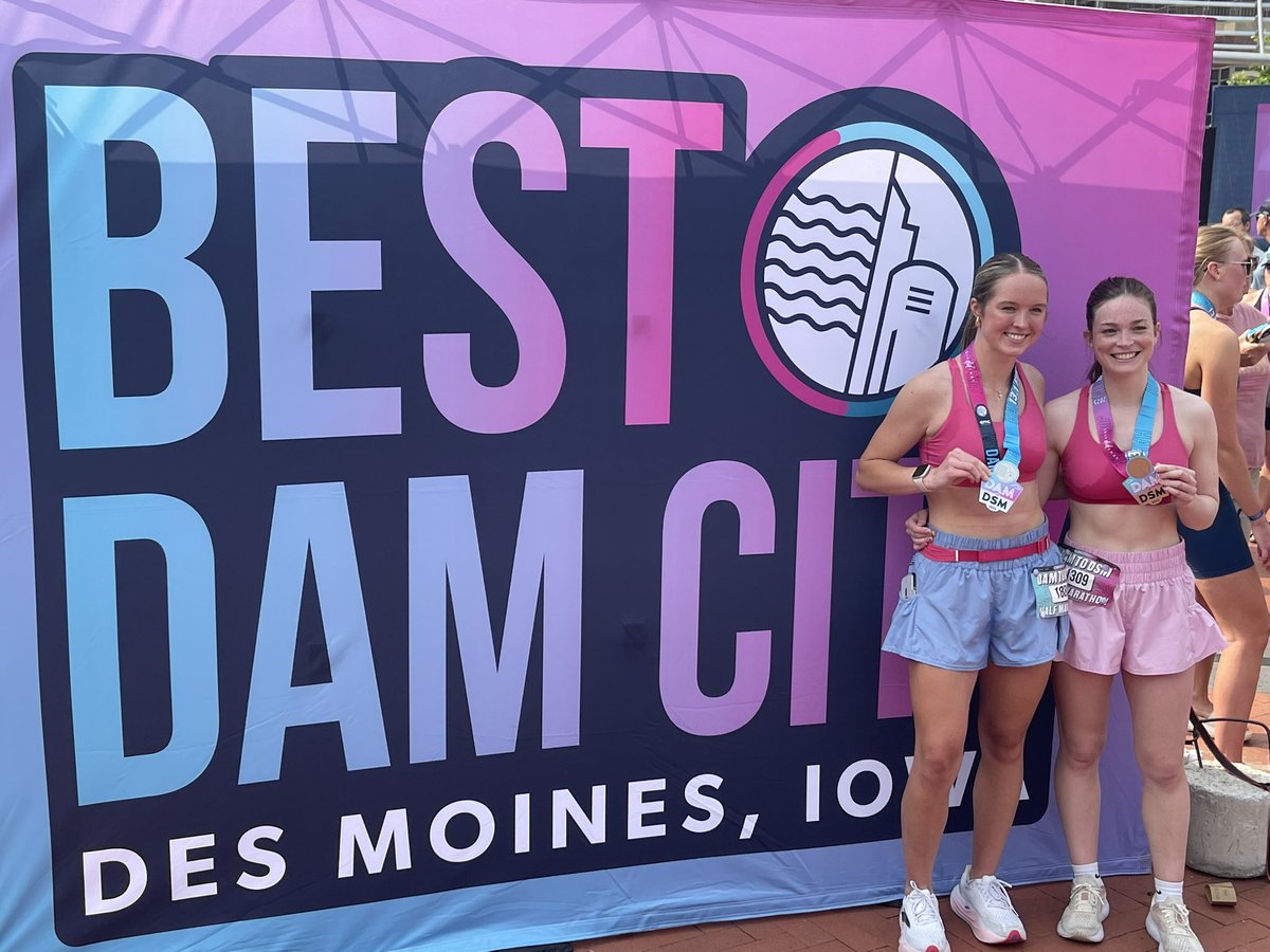Fun day watching these two (<a href="/mollyjoyce_/">Molly Joyce</a> and Maddie Meister knock out their first half marathon.  Impressed indeed!  Hope it’s not their last!