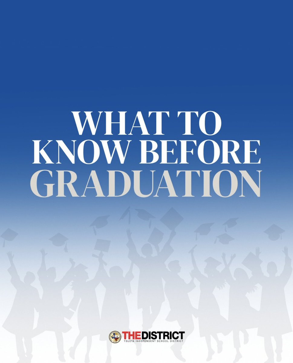 DVHSYISD's tweet photo. Are you attending the 36th Commencement of Del Valle High School? Know, before you go! #OFOD #ItsWhatWeDo #WeAreOne #ExcellenceByDesign #LetTheConquestBegin #CEO #THEDISTRICT @ysletaisd https://t.co/8mvKYYnNb2
