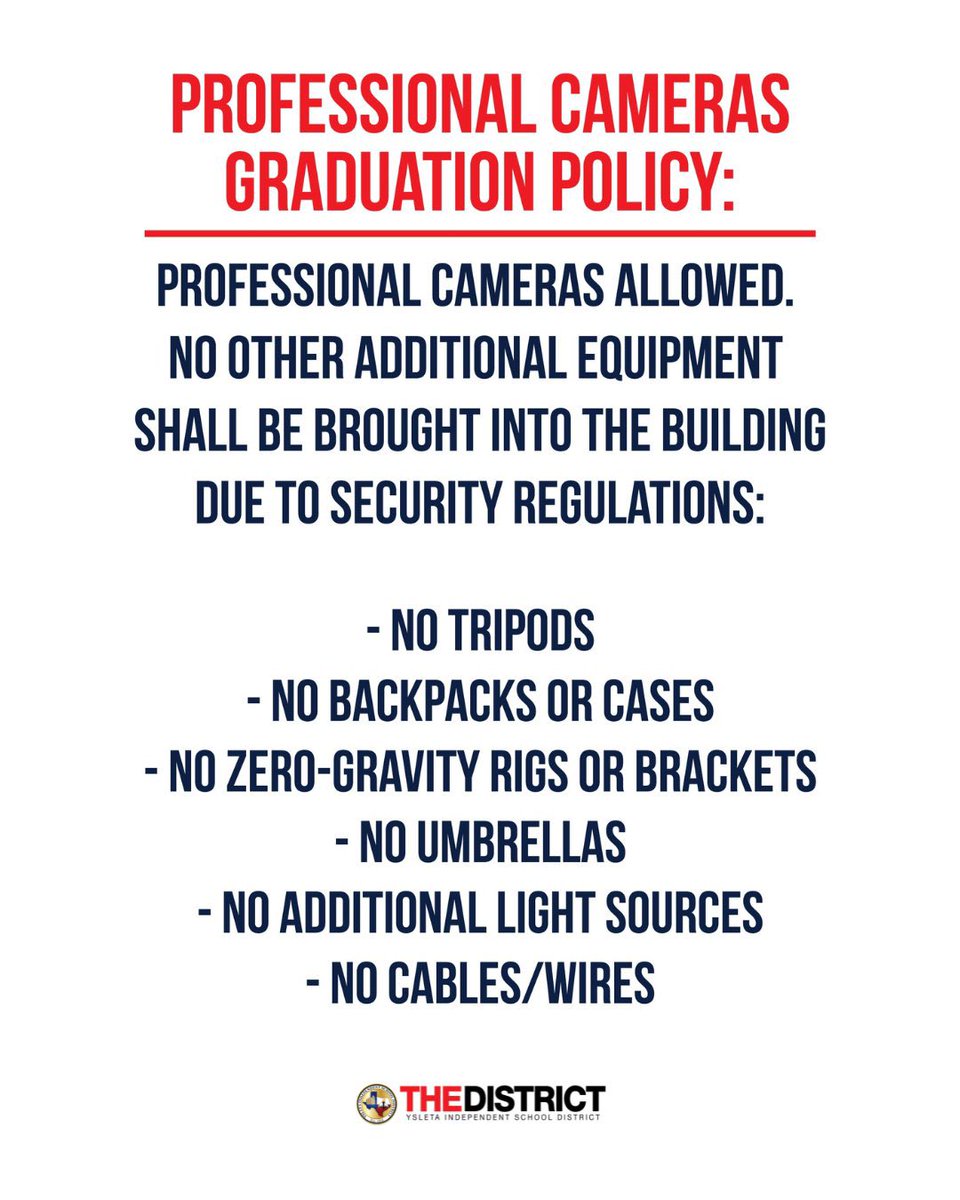 Are you attending the 36th Commencement of Del Valle High School? Know, before you go! #OFOD #ItsWhatWeDo #WeAreOne #ExcellenceByDesign #LetTheConquestBegin #CEO #THEDISTRICT @ysletaisd