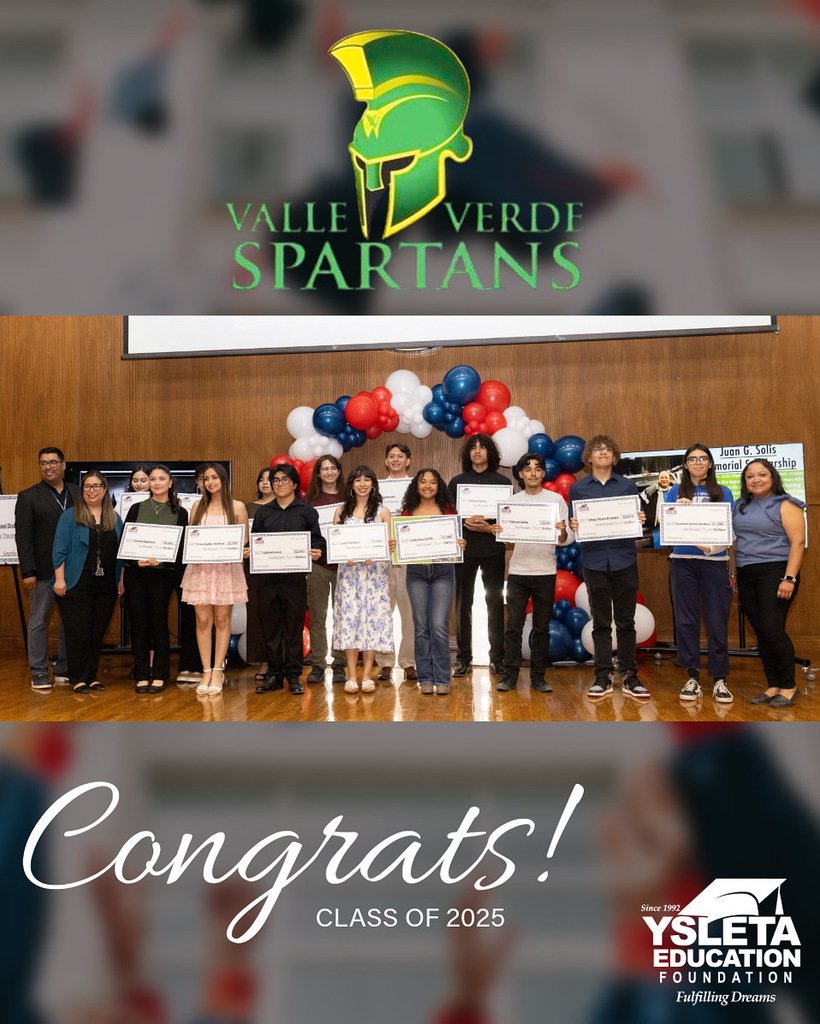 Ysleta Education Foundation (YEF) (@yef4education) on Twitter photo 🎓 Congratulations, Class of 2025! Huge congrats to the <a href="/VVECHSYISD/">Valle Verde ECHS</a> Class of 2025! We're thrilled to celebrate this incredible milestone! A special shoutout to our YEF scholarship recipients. We can’t wait to see all the amazing things you’ll accomplish in your next chapter!🌟 🎓 Congratulations, Class of 2025! Huge congrats to the <a href="/VVECHSYISD/">Valle Verde ECHS</a> Class of 2025! We're thrilled to celebrate this incredible milestone! A special shoutout to our YEF scholarship recipients. We can’t wait to see all the amazing things you’ll accomplish in your next chapter!🌟