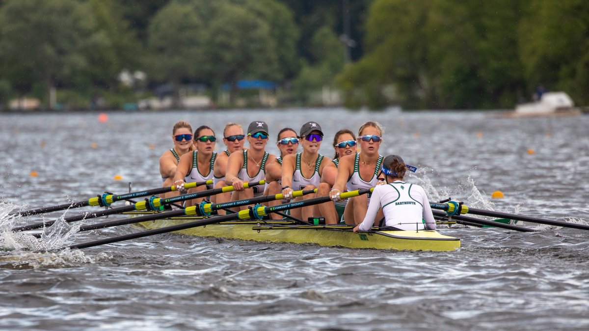 DartmouthWRow's tweet image. Flicks from this evening’s semifinal racing at the NCAA Championship.
Sunday’s schedule
Varsity four D final: 7:12 a.m.
Second varsity eight C final: 7:36 a.m.
Varsity eight C final: 7:52 a.m.
#GoBigGreen | #TheWoods🌲