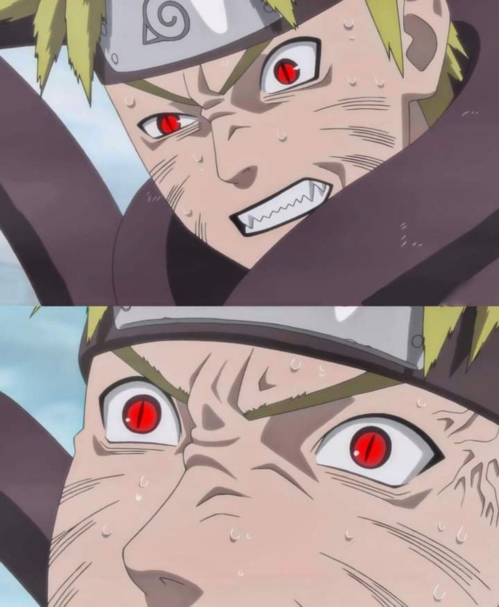 Naruto with red eyes >
