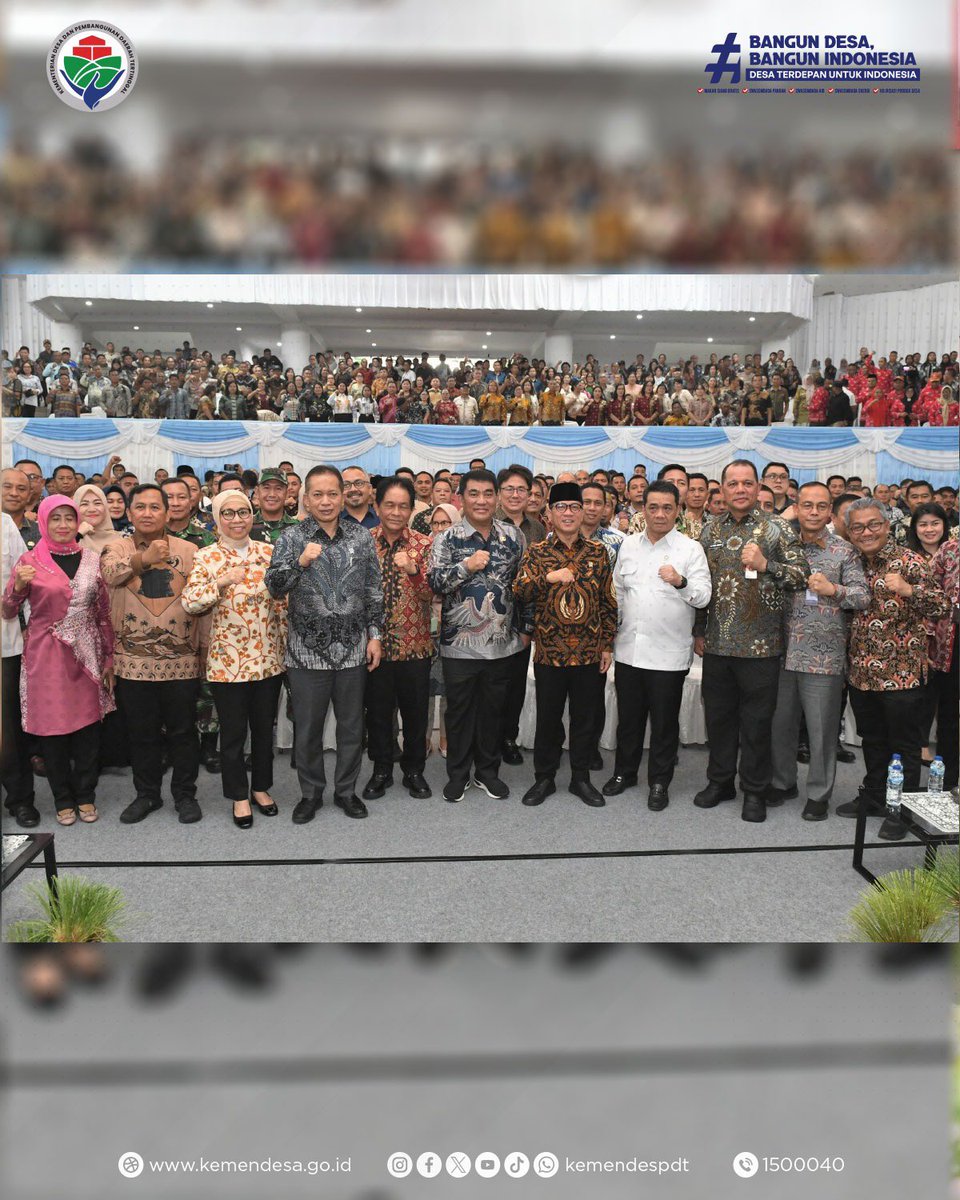 kemendespdt's tweet photo. Menteri Desa Yandri optimis Koperasi Desa Merah Putih di Sulawesi Utara akan sukses dan menjadi percontohan nasional. 

Optimisme ini didasari tingginya partisipasi desa dan kelurahan yang telah melaksanakan musyawarah khusus hampir 100 persen. https://t.co/pyNBoZXSwN