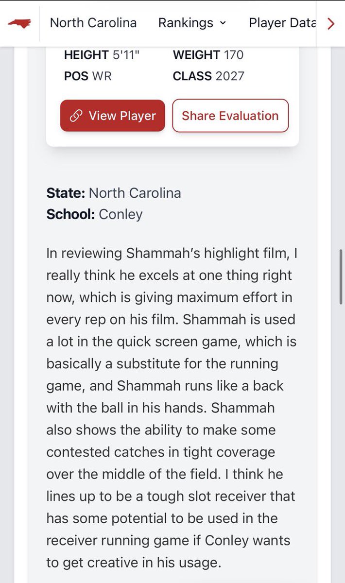 Shammah Cabell (@shammahcabell27) on Twitter photo Apreciate the write up and ranking <a href="/pepman704/">Matt Morrow</a> ❗️Only up from here‼️<a href="/PrepRedzoneNC/">Prep Redzone North Carolina</a> <a href="/iguerin/">Ian Guerin</a> <a href="/PrepRedzone/">Prep Redzone 🏈</a> <a href="/DHCFootball/">D.H. Conley Vikings Football</a> Apreciate the write up and ranking <a href="/pepman704/">Matt Morrow</a> ❗️Only up from here‼️<a href="/PrepRedzoneNC/">Prep Redzone North Carolina</a> <a href="/iguerin/">Ian Guerin</a> <a href="/PrepRedzone/">Prep Redzone 🏈</a> <a href="/DHCFootball/">D.H. Conley Vikings Football</a>