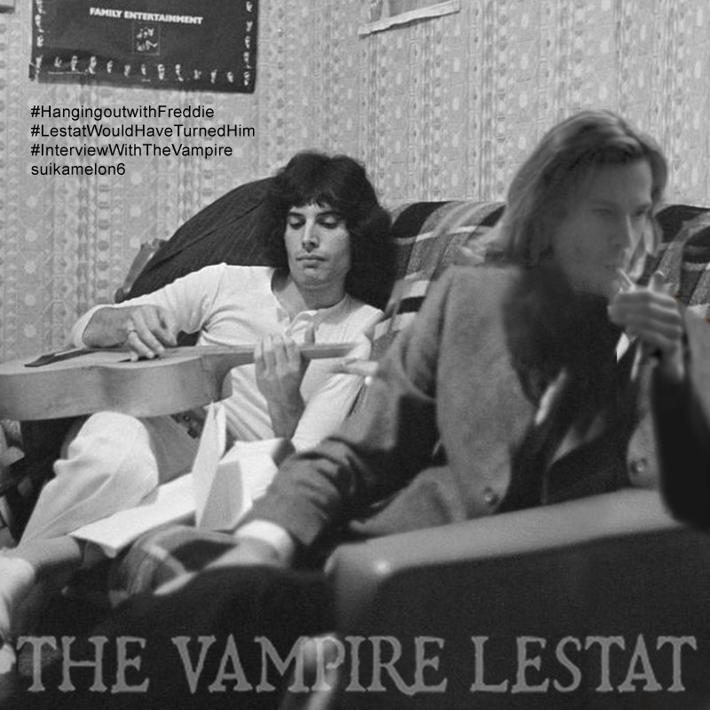 suikamelon6's tweet photo. I love #FreddieMercury and like to imagine #Lestat casually hanging out with him in the 70s and would have appreciated the immense talent. There wouldn't have been the tenor incident with Freddie.
#InterviewWithTheVampire #RockstarLestat #SamReid #amciwtv https://t.co/wB9Vcd8tg6