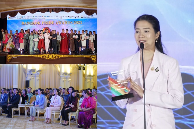 banmuangonline's tweet photo. “ธีรรัตน์” คว้ารางวัล “Pride Popular of Politician” ในงาน Bangkok Pride Awards 2025 ย้ำจุดยืนสนับสนุนความหลากหลายทางเพศและความเท่าเทียมในสังคม
อ่านรายละเอียดเพิ่มเติมคลิก⬇️⬇️⬇️   
https://t.co/U0EDlr5kdy
#บ้านเมืองออนไลน์
#banmuangonline
#banmuang.co.th https://t.co/yQRxCAqnMd