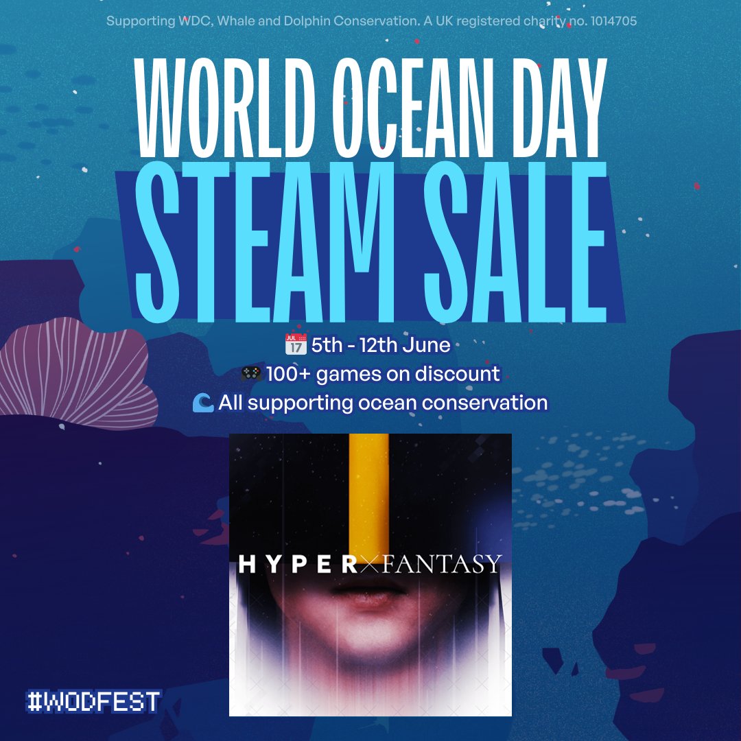 HYPERxFANTASY (@hyperxfantasy) on Twitter photo ๐ HYPERxFANTASY is joining the World Ocean Day Steam Sale, 5โ12 June โ thanks to the <a href="/GamesForWaves/">Games For Waves</a> and <a href="/whalesorg/">Whale and Dolphin Conservation (WDC)</a> team ๐๐
100+ games, all supporting ocean conservation through WDC.
Itโs coming!
#OceanConservation #SteamSale #HYPERxFANTASY #IndieGame ๐ HYPERxFANTASY is joining the World Ocean Day Steam Sale, 5โ12 June โ thanks to the <a href="/GamesForWaves/">Games For Waves</a> and <a href="/whalesorg/">Whale and Dolphin Conservation (WDC)</a> team ๐๐
100+ games, all supporting ocean conservation through WDC.
Itโs coming!
#OceanConservation #SteamSale #HYPERxFANTASY #IndieGame